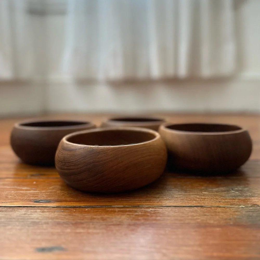 NWT Vintage Goodwood Thailand Genuine Teak bowls Set of 4